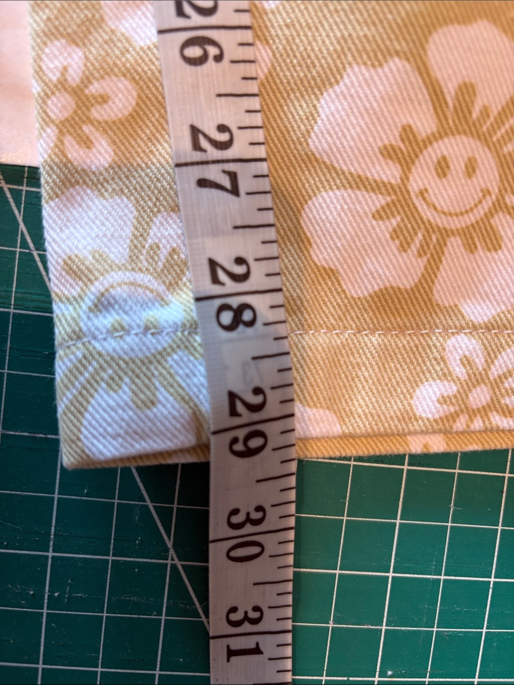 Women's Yellow Floral Jeans (v) - Picture 5 of 5